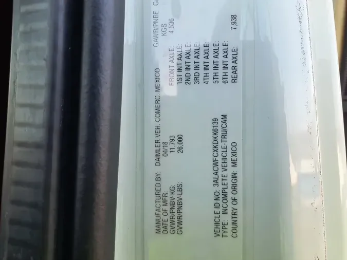 2019 FREIGHTLINER/MERCEDES M2 106