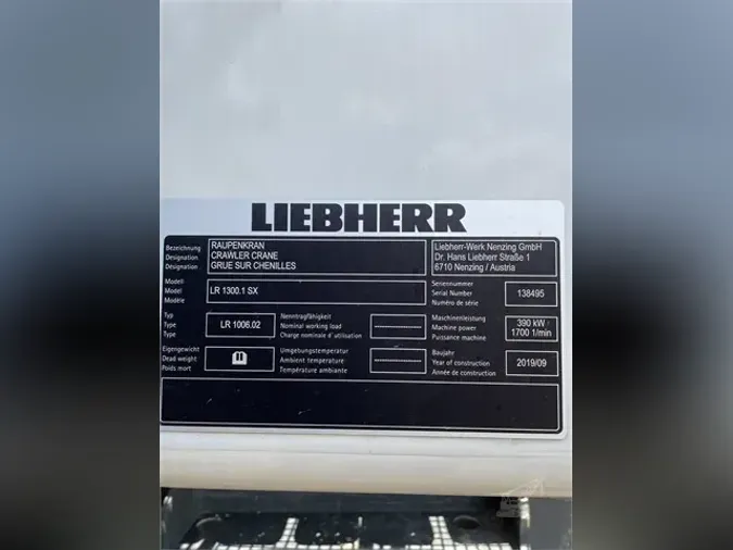2019 LIEBHERR LR1300.1SX