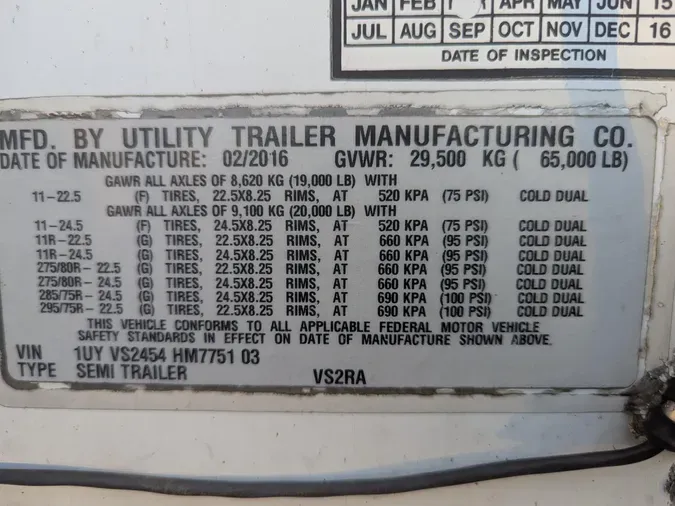 2017 UTILITY TRAILERS VS2RA 45/156/102