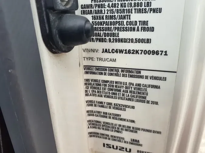 2019 ISUZU NPR HD