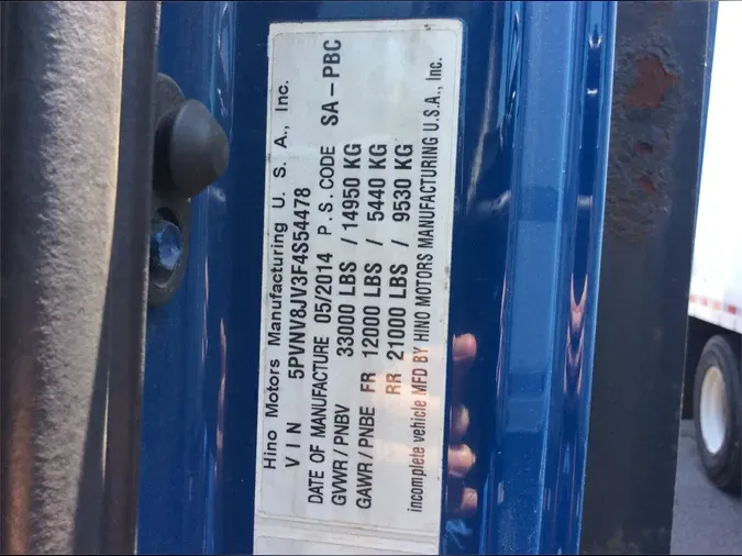 2014 HINO 338