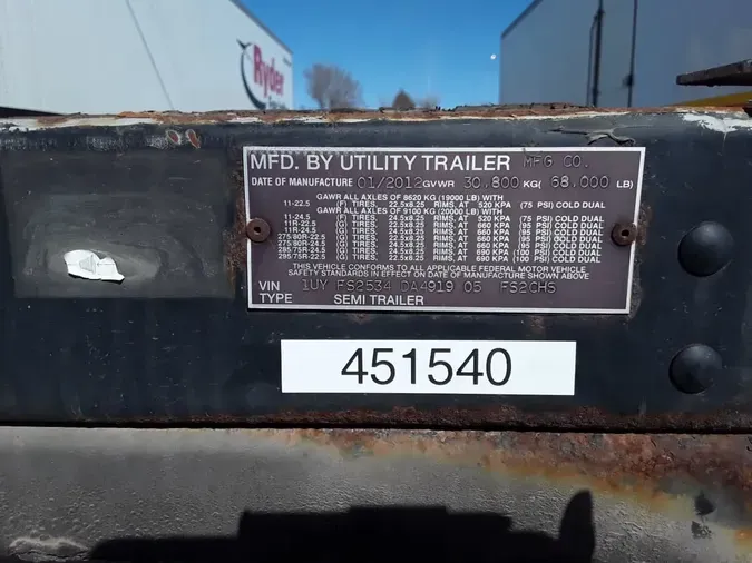 2013 UTILITY TRAILERS FS2CHS 53/102