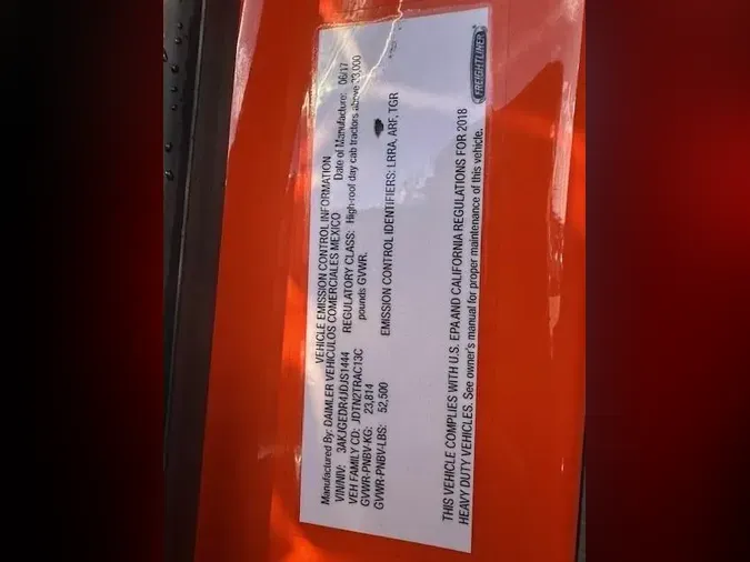 2018 Freightliner Cascadiabf160fa260f03666897346d8f079eed4