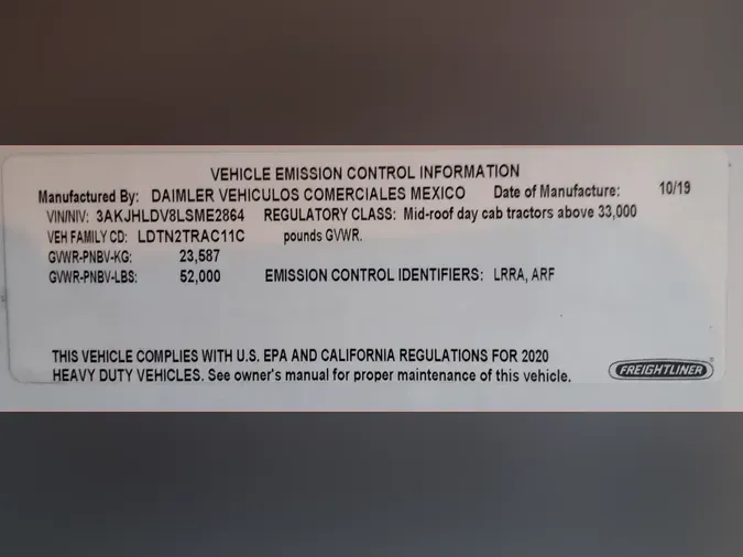 2020 FREIGHTLINER/MERCEDES NEW CASCADIA PX12664bfc026a1e8bcfa7324f8f8f1c2d0bd06