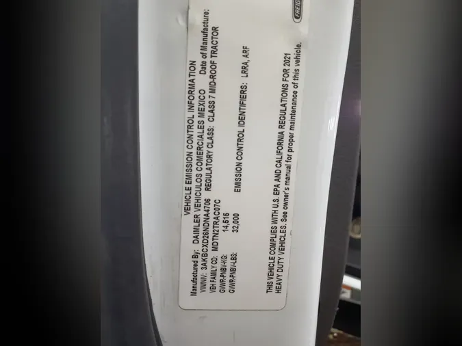 2022 FREIGHTLINER/MERCEDES M2 106