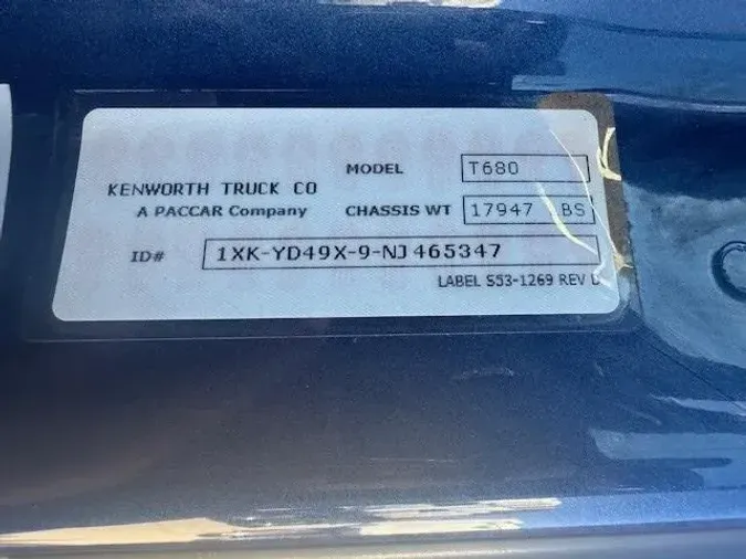 2022 Kenworth T680