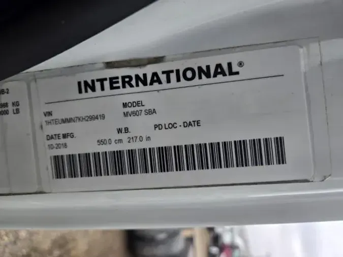 2019 International MV607