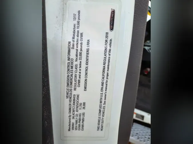 2018 FREIGHTLINER/MERCEDES M2 106c1b8e6a57085521be95aa51ab88e1f52
