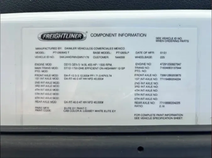 2022 Freightliner PT126SLP