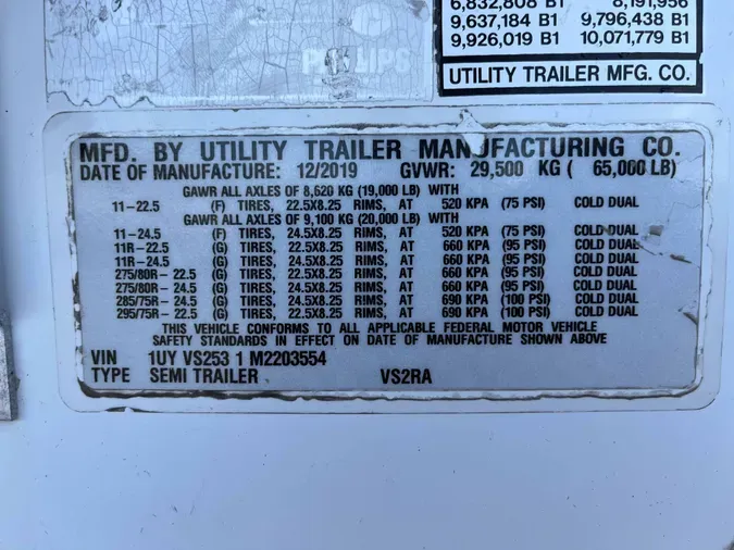 2021 UTILITY VS2RA