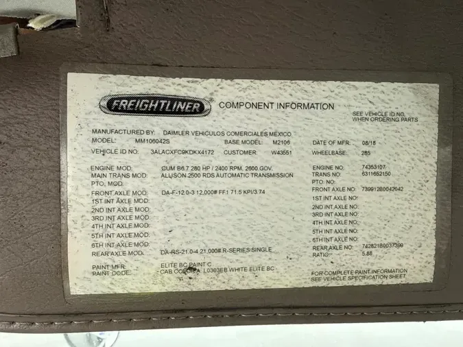 2019 FREIGHTLINER/MERCEDES M2 106c2c20ba3b21f08145ac21ec443a32c52