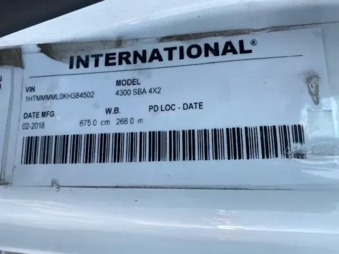 2019 International 4300