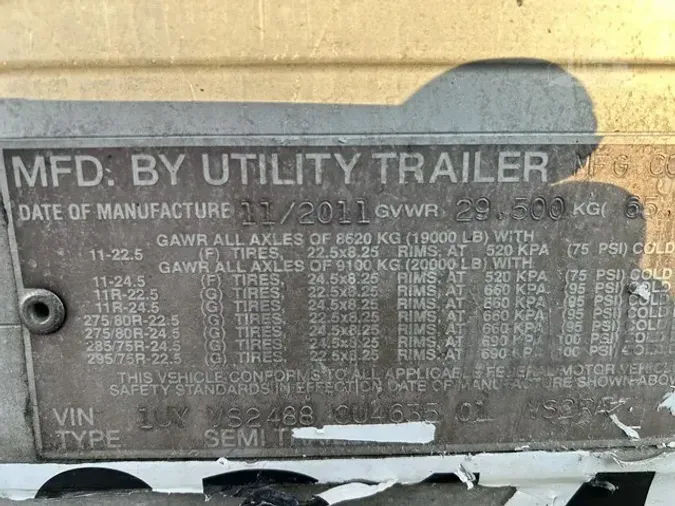 2012 UTILITY 48 FT REEFER