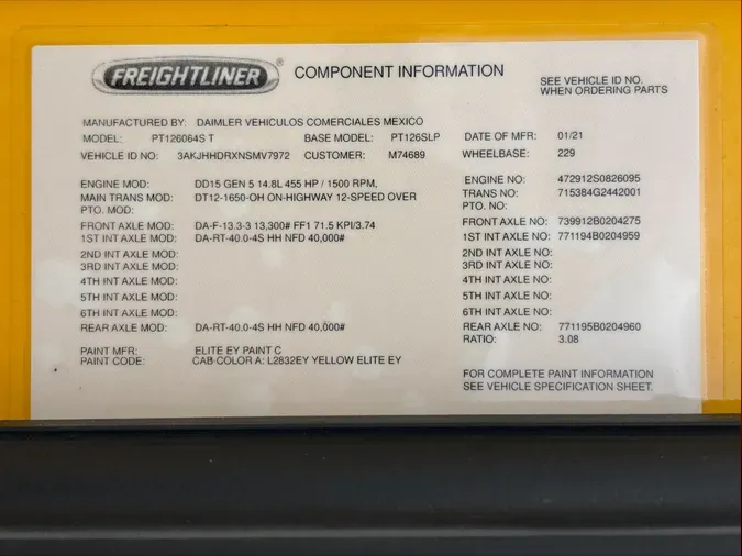 2022 Freightliner Cascadia 126c43d1e614f5aaec2aa8b4edb5bdf3fb5