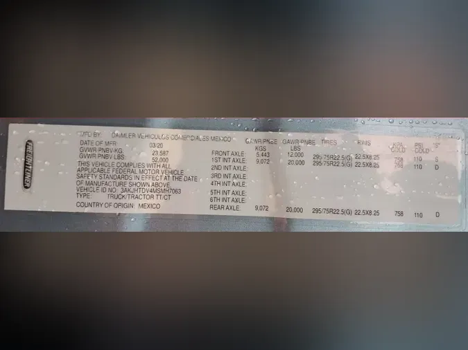 2021 FREIGHTLINER/MERCEDES CASCADIA PX11664ST