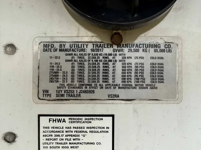 2018 UTILITY VS2RAc54faf35bec6f6f888b528be06ad5326