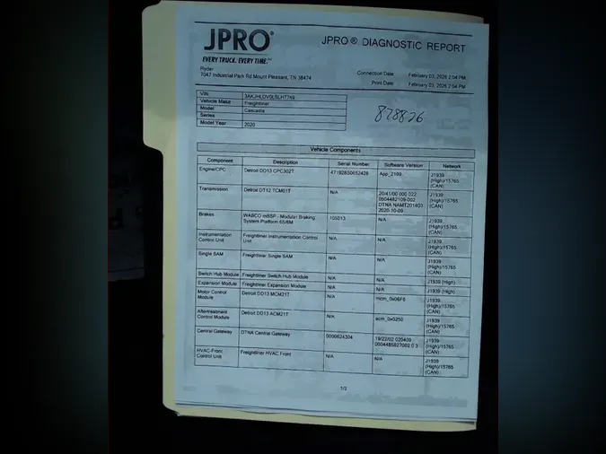 2020 FREIGHTLINER/MERCEDES NEW CASCADIA PX12664c612aeb978be536781352c6cea055774