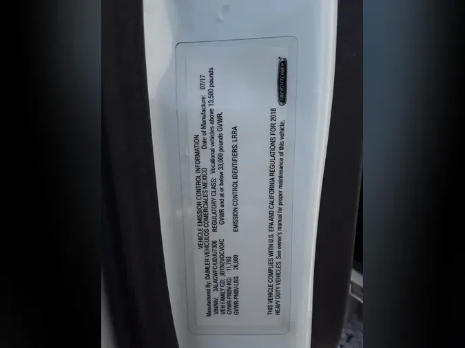 2018 FREIGHTLINER/MERCEDES M2 106