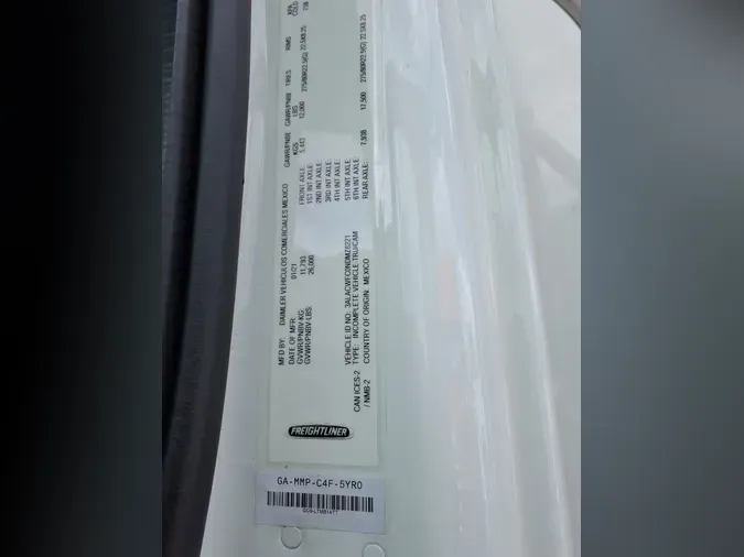 2022 FREIGHTLINER/MERCEDES M2 106