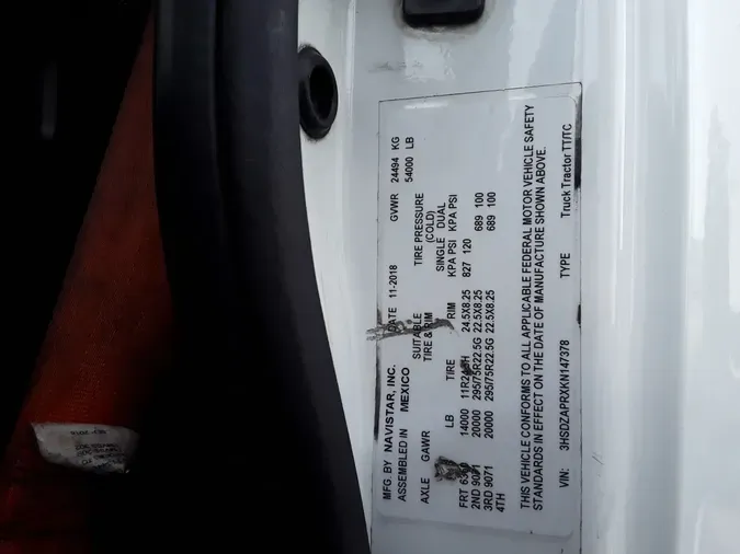 2019 NAVISTAR INTERNATIONAL LT625 SLPR CABc9002b990d7c9c3d909523f7d1257717