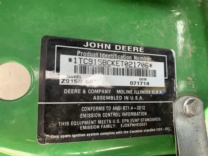 2014 John Deere Z915B