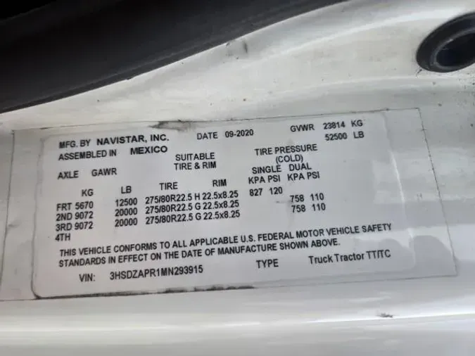 2021 International LT625