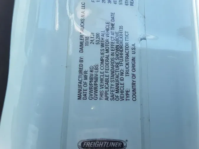 2019 FREIGHTLINER/MERCEDES NEW CASCADIA PX12664