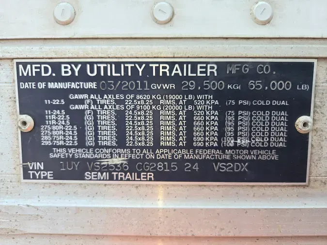 2012 UTILITY TRAILERS 4000DX 53/162/102