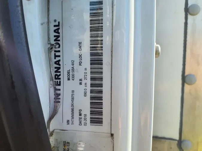 2019 NAVISTAR INTERNATIONAL 4300ce58c80e0434480b1be232da78da2e70