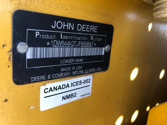2018 John Deere 644K