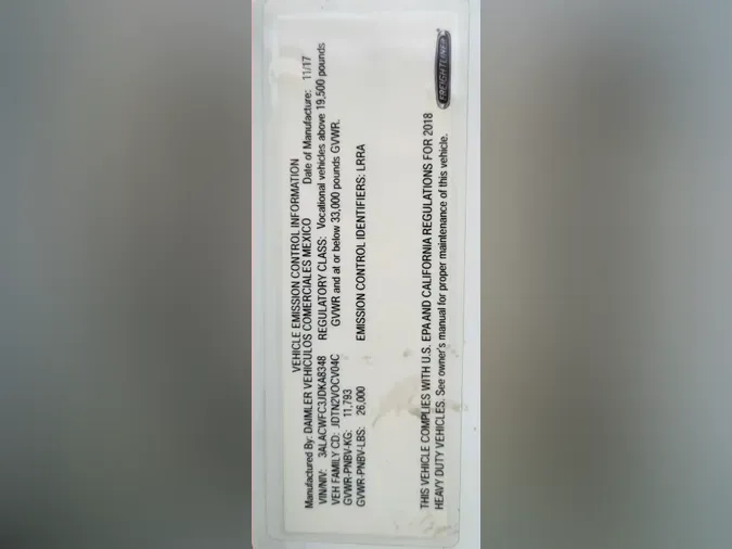 2018 FREIGHTLINER/MERCEDES M2 106