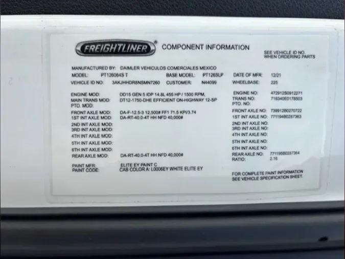 2022 Freightliner PT126SLP