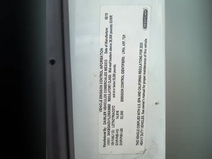 2020 FREIGHTLINER/MERCEDES CASCADIA 113d0b65a4048e81a9a6784347b16819643