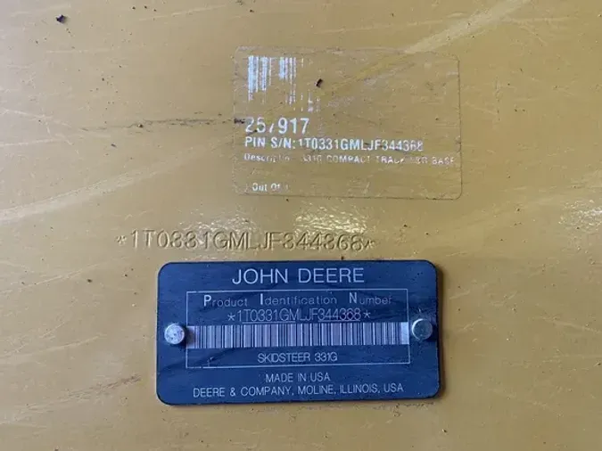 2019 John Deere 331G