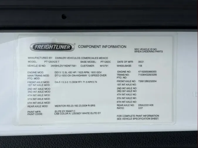 2022 Freightliner Cascadia 126d26658fd523cf1dac03092d9896f97fb