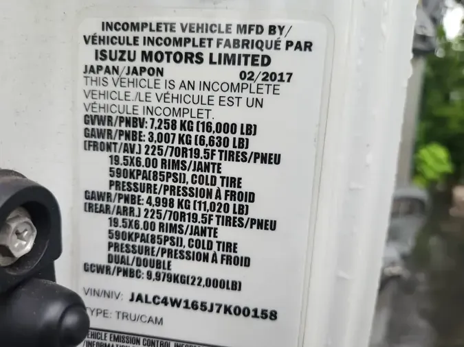 2018 ISUZU NPR