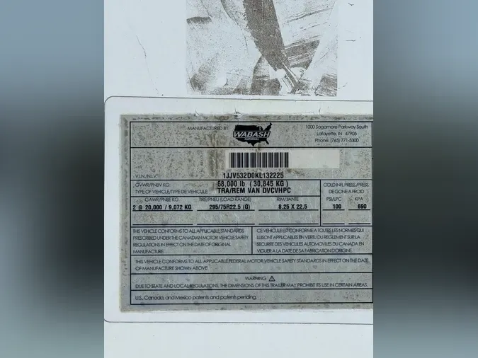 2019 WABASH WA-DRY