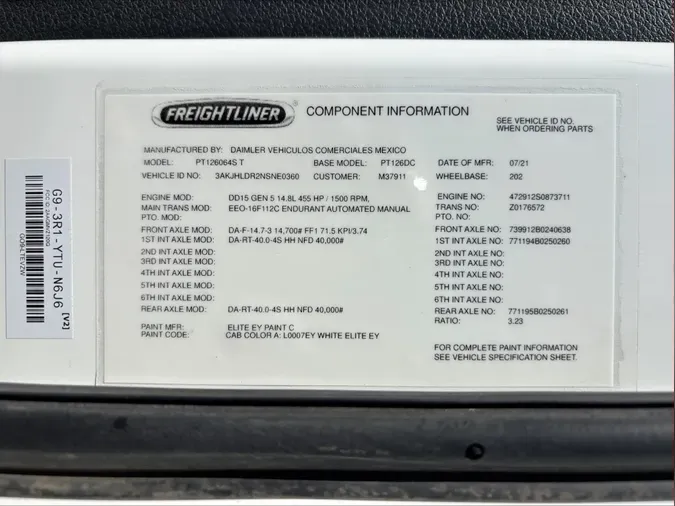 2022 Freightliner Cascadia 126