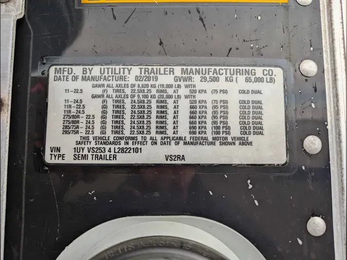 2020 UTILITY VS2RA