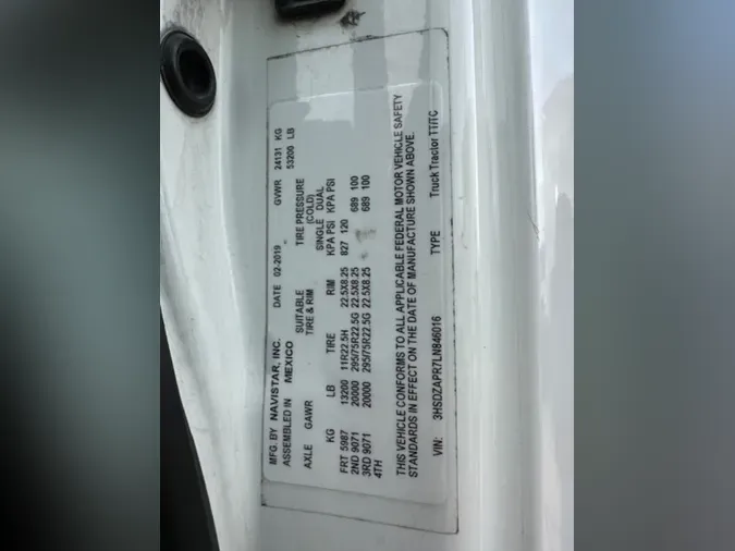 2020 NAVISTAR INTERNATIONAL LT625 SLPR CABd975233a0e7ecb4c190b679f9aa83459