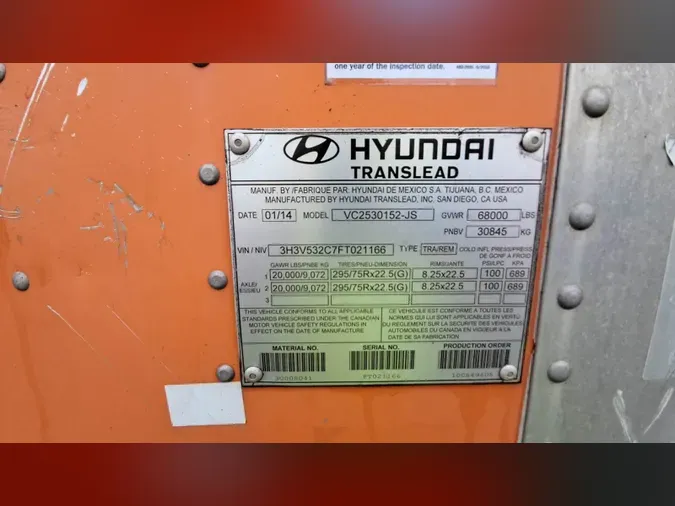 2015 Hyundai VC2530152-JS