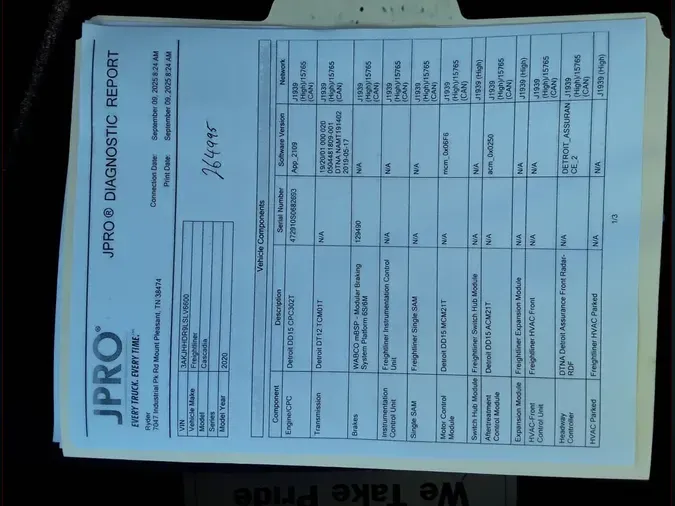 2020 FREIGHTLINER NEW CASCADIA PX12664