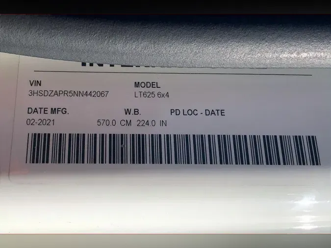 2022 INT LT625 6x4