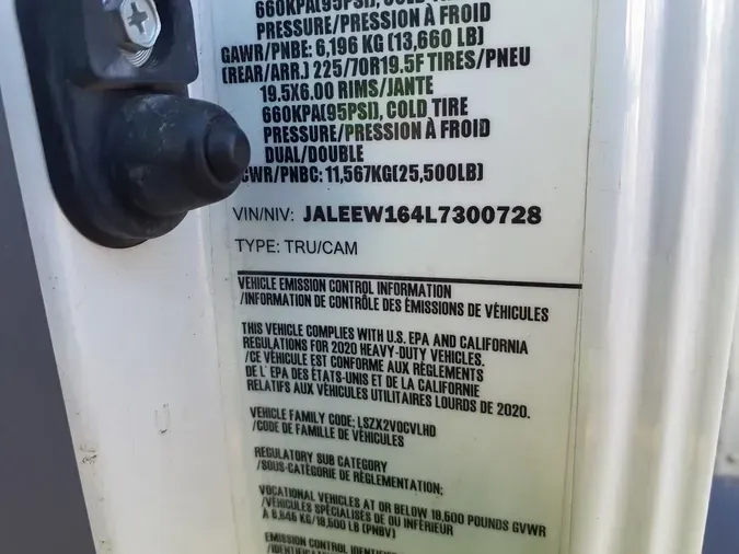 2020 CHEVROLET MOTOR DIV. LCF 5500XDd9efc87f815793cec24a14041c02eaeb