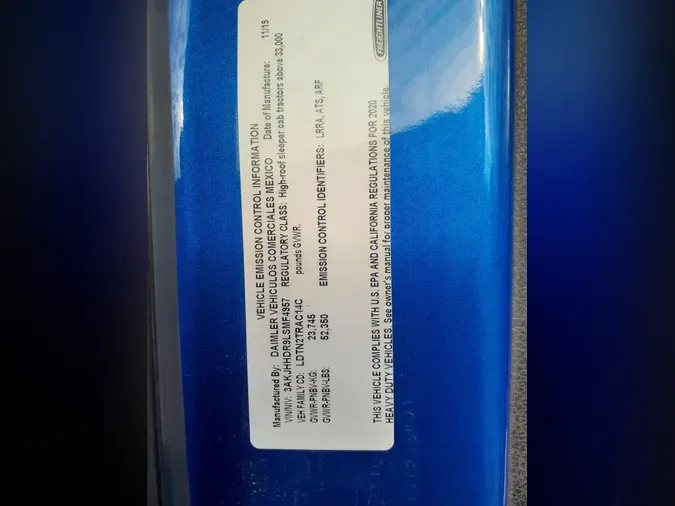 2020 FREIGHTLINER/MERCEDES NEW CASCADIA PX12664