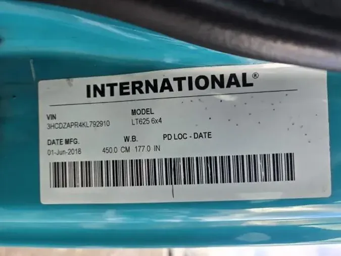 2019 International LT625