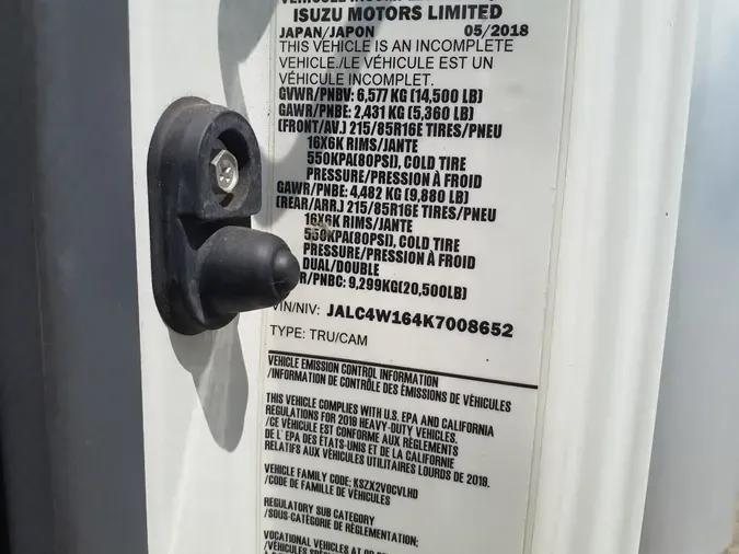 2019 ISUZU NPR HDdba032b5d639c61fa8626341d6b34918