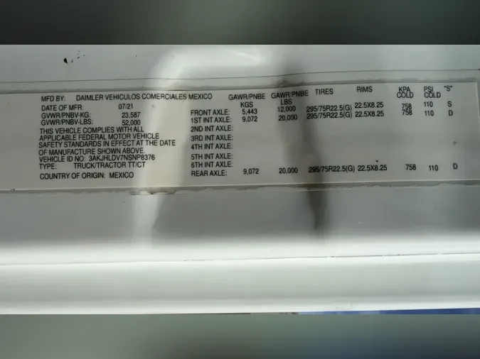 2022 FREIGHTLINER/MERCEDES NEW CASCADIA PX12664