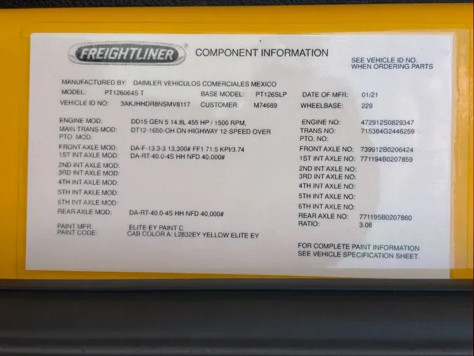 2022 Freightliner Cascadia 126ddeaf9fcec098c05104c83cd3547e366