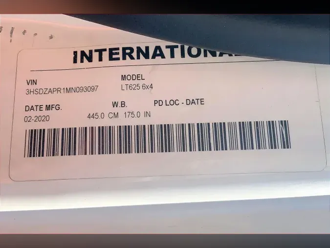 2021 INT LT625 6x4